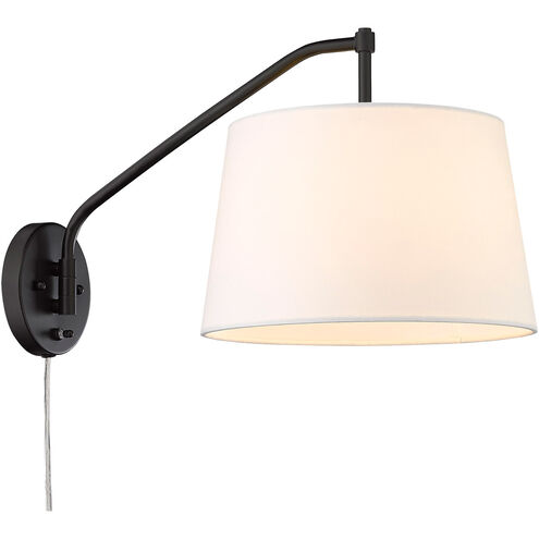 Ryleigh 1 Light 12 inch Matte Black Articulating Wall Sconce Wall Light in Modern White, Adjustable